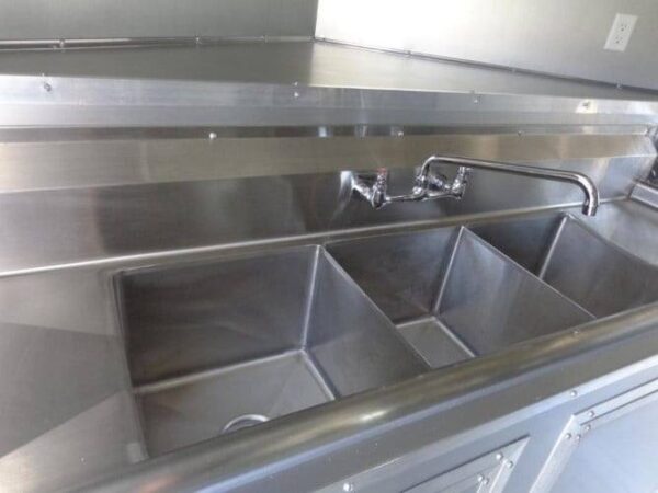 8.5' x 16' Red Catering Event Concession Food Trailer - Image 13