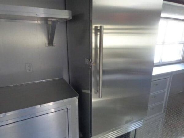 8.5' x 16' Red Catering Event Concession Food Trailer - Image 29