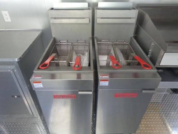 8.5' x 16' Red Catering Event Concession Food Trailer - Image 28