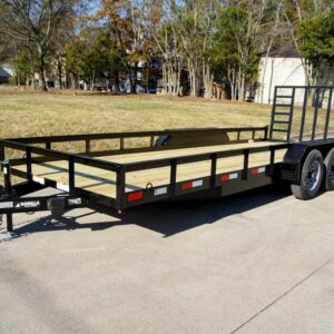 7x20 Heavy Duty Straight Deck Utility Trailer (2) 5,200lb Axles with Brakes