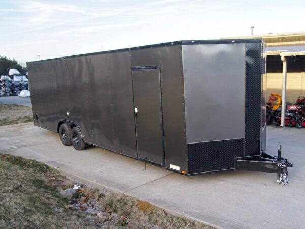 8.5x28 V-Nose Enclosed Trailer Black Out Package (2) 5,200lb Axles - Image 9