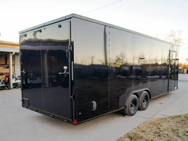 8.5x24 Black V-Nose Enclosed Trailer Blackout Pkg (2) 5,200lb Axles - Image 7