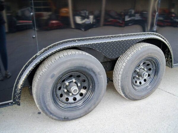 8.5x24 Black V-Nose Enclosed Trailer Blackout Pkg (2) 5,200lb Axles - Image 9