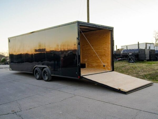 8.5x24 Black V-Nose Enclosed Trailer Blackout Pkg (2) 5,200lb Axles - Image 15