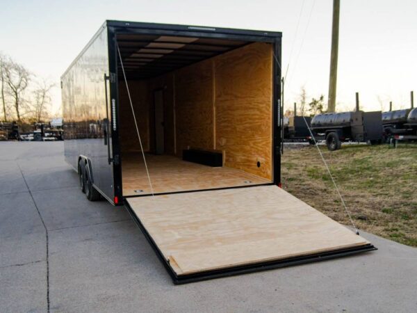 8.5x24 Black V-Nose Enclosed Trailer Blackout Pkg (2) 5,200lb Axles - Image 16