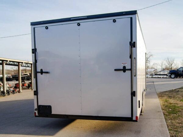 8.5x24 Silver V-Nose Enclosed Trailer Blackout Pkg (2) 5,200lb Axles - Image 7