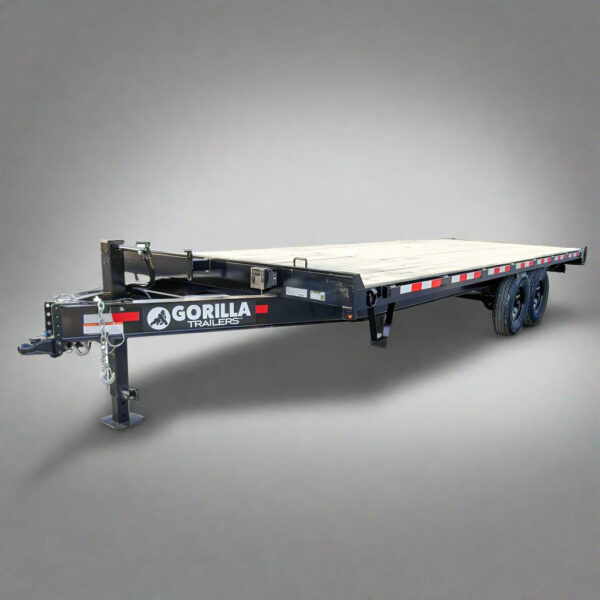 8.5x22 Straight Deckover Trailer (2) 7K Axles with Slide Out Ramps