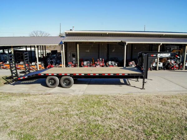 8.5x25 IBeam Gooseneck Deckover Trailer (2) 7K Axles Stand-Up Ramps - Image 7