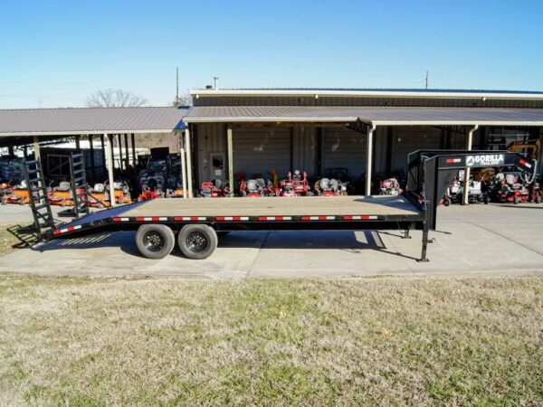 8.5x25 IBeam Gooseneck Deckover Trailer (2) 7K Axles Stand-Up Ramps - Image 8
