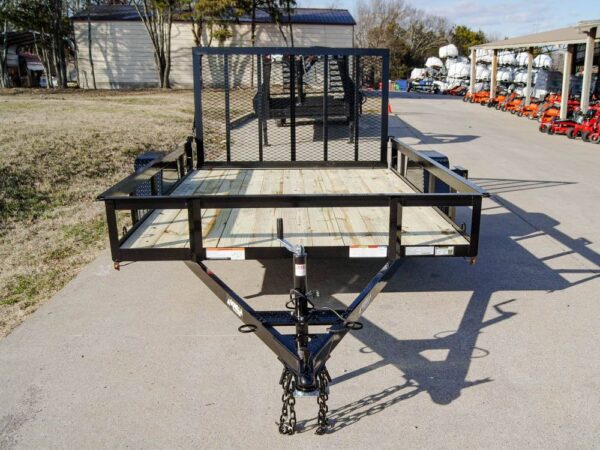7x10 Powder Coated Straight Deck Utility Trailer 3,500lb Axles Tall Gate - Image 2
