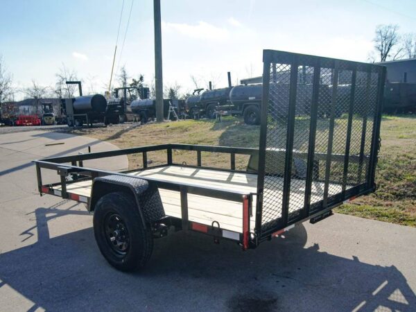 7x10 Powder Coated Straight Deck Utility Trailer 3,500lb Axles Tall Gate - Image 4