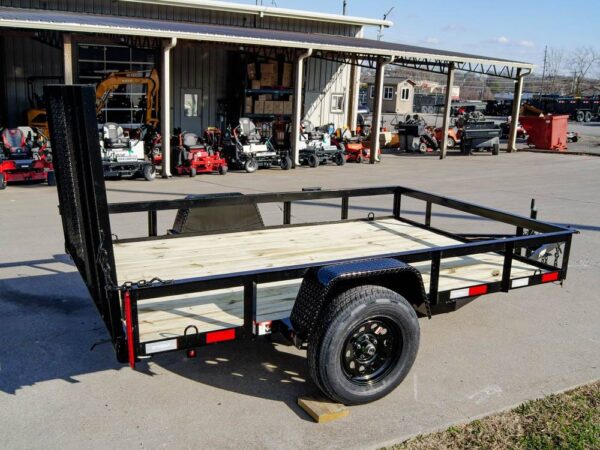 7x10 Powder Coated Straight Deck Utility Trailer 3,500lb Axles Tall Gate - Image 6