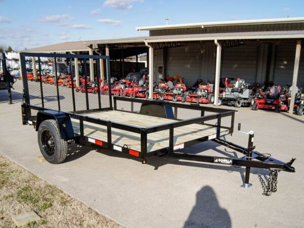 7x10 Powder Coated Straight Deck Utility Trailer 3,500lb Axles Tall Gate
