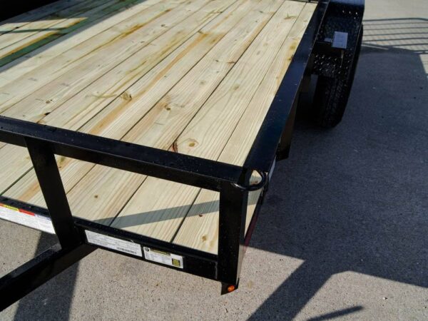 7x10 Powder Coated Straight Deck Utility Trailer 3,500lb Axles Tall Gate - Image 8
