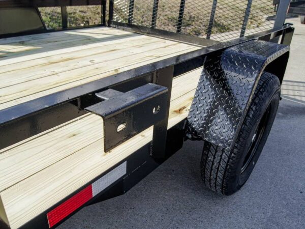 7x10 Powder Coated Straight Deck Utility Trailer 3,500lb Axles Tall Gate - Image 9