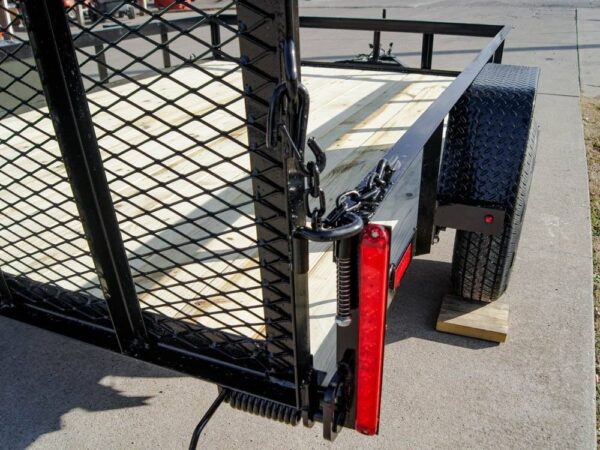 7x10 Powder Coated Straight Deck Utility Trailer 3,500lb Axles Tall Gate - Image 10