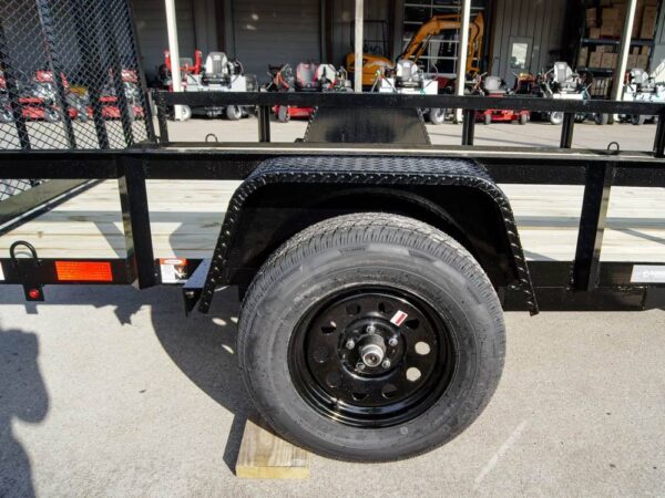 7x10 Powder Coated Straight Deck Utility Trailer 3,500lb Axles Tall Gate - Image 11