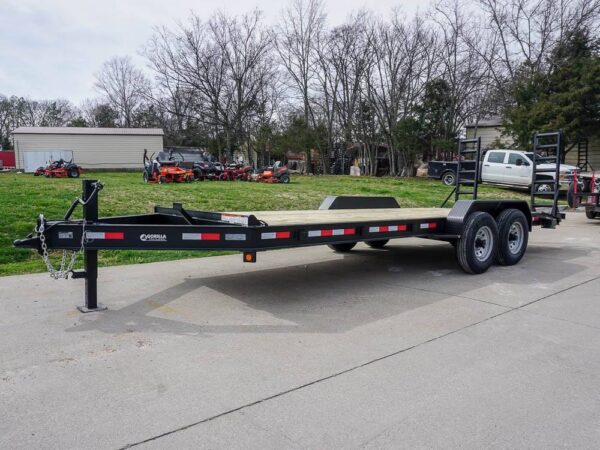 7x20 Equipment Trailer 8" I-Beam (2) 7K Axles Standup Ramps - Image 5
