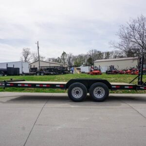 7x20 Equipment Trailer 8" I-Beam (2) 7K Axles Standup Ramps