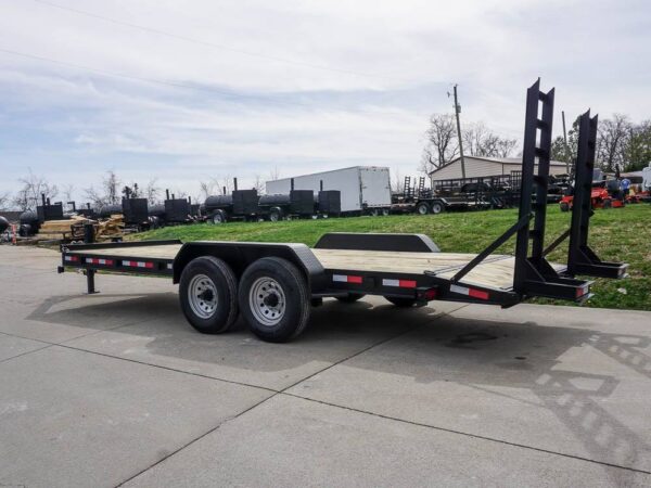 7x20 Equipment Trailer 8" I-Beam (2) 7K Axles Standup Ramps - Image 6