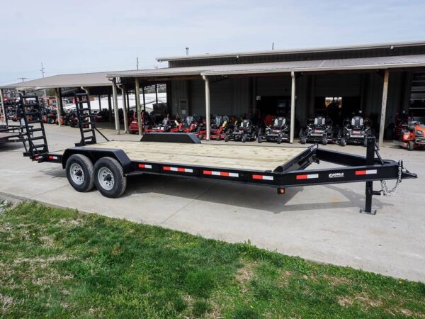 7x20 Equipment Trailer 8" I-Beam (2) 7K Axles Standup Ramps - Image 2
