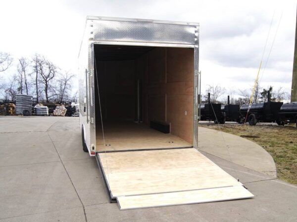 8.5x24 White V-Nose Enclosed Trailer 9ft Interior (2) 5,200lb Axles - Image 9