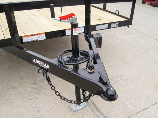 7x20 Powder Coated Straight Deck Utility Trailer with Side Gate (2) 3,500lb Axles - Image 11