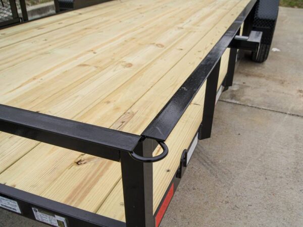 7x20 Powder Coated Straight Deck Utility Trailer with Side Gate (2) 3,500lb Axles - Image 12