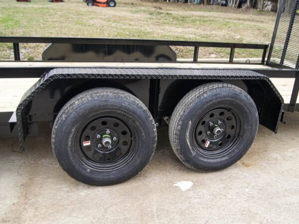 7x20 Powder Coated Straight Deck Utility Trailer with Side Gate (2) 3,500lb Axles - Image 15