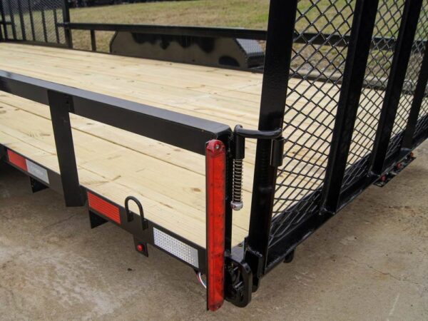 7x20 Powder Coated Straight Deck Utility Trailer with Side Gate (2) 3,500lb Axles - Image 16