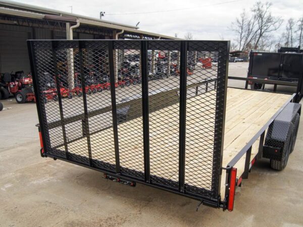 7x20 Powder Coated Straight Deck Utility Trailer with Side Gate (2) 3,500lb Axles - Image 17