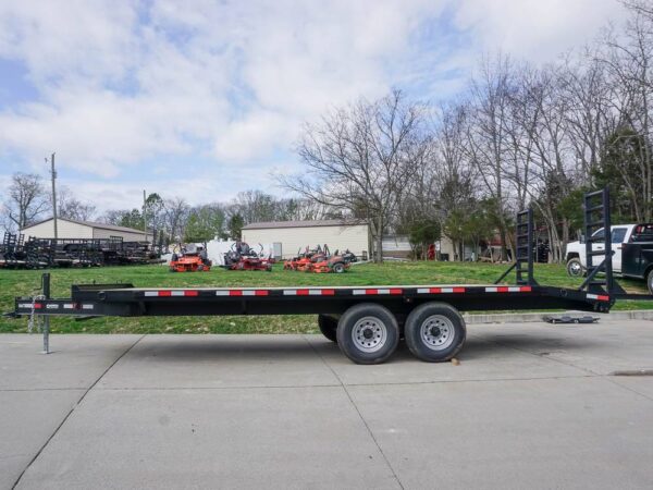8.5x22 I-Beam Deckover Trailer (2) 7K Axles Stand-Up Ramps 14k GVWR - Image 2