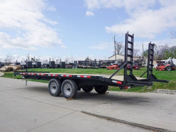 8.5x22 I-Beam Deckover Trailer (2) 7K Axles Stand-Up Ramps 14k GVWR - Image 3