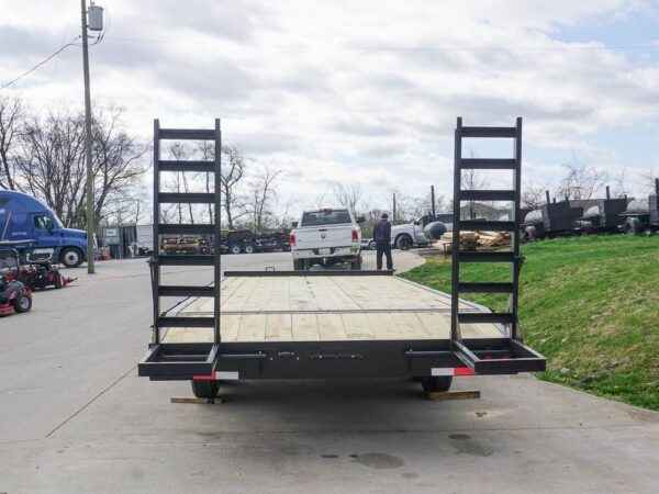 8.5x22 I-Beam Deckover Trailer (2) 7K Axles Stand-Up Ramps 14k GVWR - Image 4