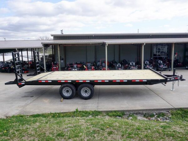 8.5x22 I-Beam Deckover Trailer (2) 7K Axles Stand-Up Ramps 14k GVWR - Image 6