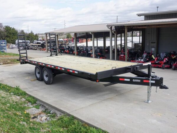 8.5x22 I-Beam Deckover Trailer (2) 7K Axles Stand-Up Ramps 14k GVWR - Image 7