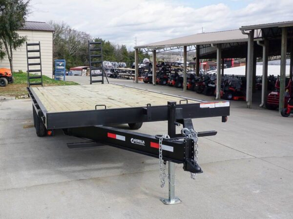 8.5x22 I-Beam Deckover Trailer (2) 7K Axles Stand-Up Ramps 14k GVWR - Image 8