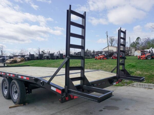 8.5x22 I-Beam Deckover Trailer (2) 7K Axles Stand-Up Ramps 14k GVWR - Image 14