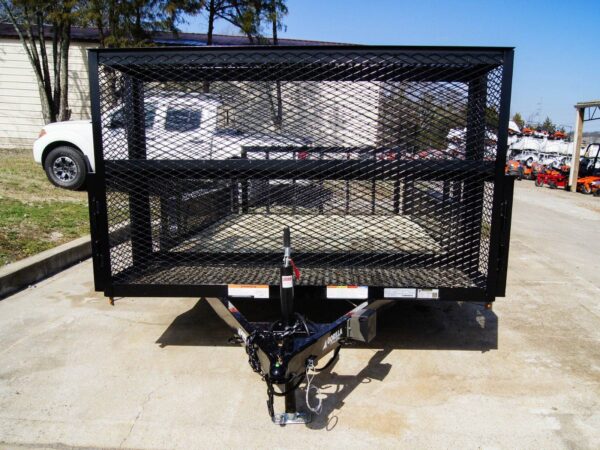 7x14 Powder Coated Dovetail Utility Trailer Stacked Baskets (2) 3,500lb Axles - Image 2