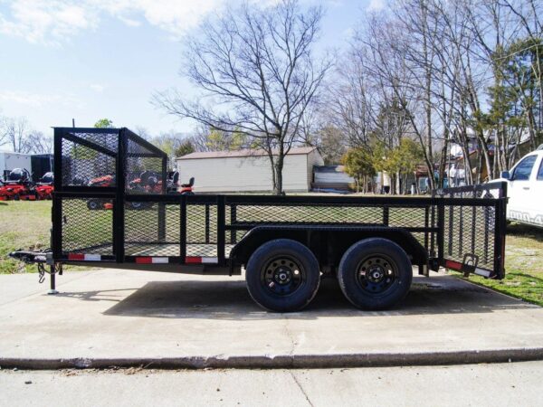 7x14 Powder Coated Dovetail Utility Trailer Stacked Baskets (2) 3,500lb Axles - Image 4
