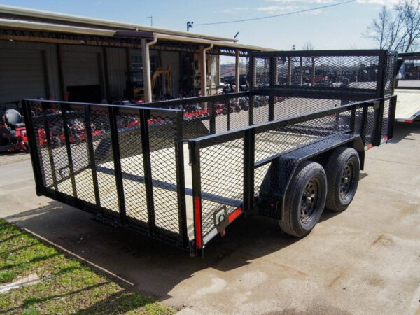 7x14 Powder Coated Dovetail Utility Trailer Stacked Baskets (2) 3,500lb Axles - Image 7