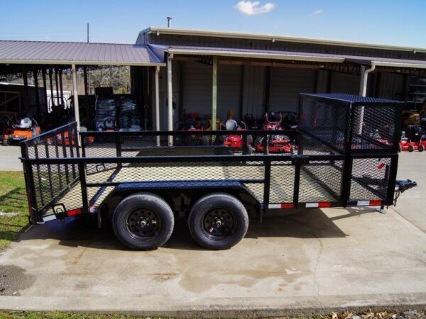 7x14 Powder Coated Dovetail Utility Trailer Stacked Baskets (2) 3,500lb Axles - Image 8