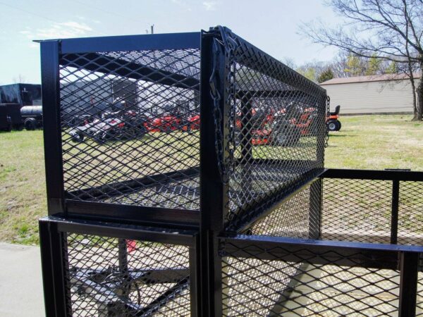 7x14 Powder Coated Dovetail Utility Trailer Stacked Baskets (2) 3,500lb Axles - Image 13