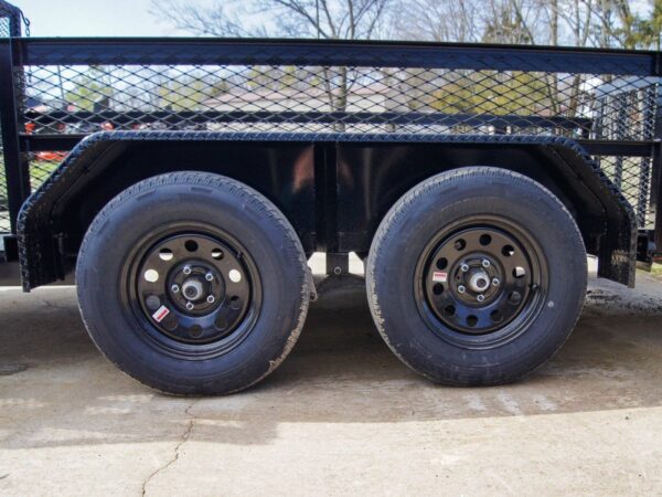 7x14 Powder Coated Dovetail Utility Trailer Stacked Baskets (2) 3,500lb Axles - Image 18