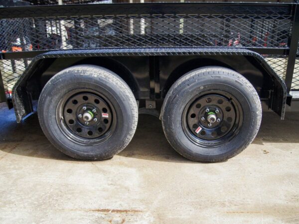 7x14 Powder Coated Dovetail Utility Trailer Stacked Baskets (2) 3,500lb Axles - Image 21