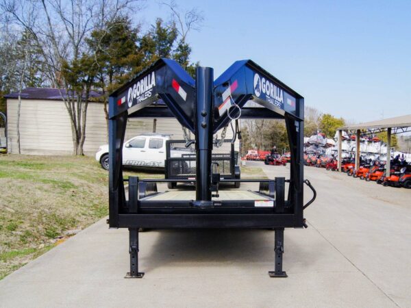 7x20 Gooseneck Tilt Car Hauler Trailer (2) 7K Drop Axles with Brakes - Image 2