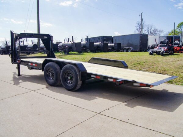 7x20 Gooseneck Tilt Car Hauler Trailer (2) 7K Drop Axles with Brakes - Image 5