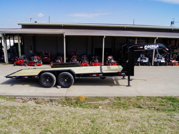 7x20 Gooseneck Tilt Car Hauler Trailer (2) 7K Drop Axles with Brakes - Image 7