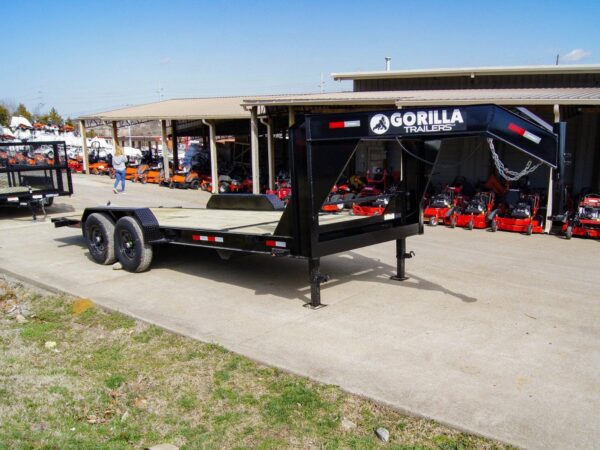 7x20 Gooseneck Tilt Car Hauler Trailer (2) 7K Drop Axles with Brakes - Image 8