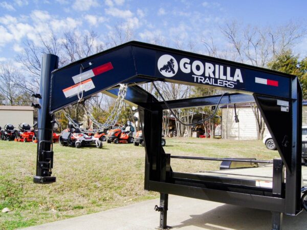 7x20 Gooseneck Tilt Car Hauler Trailer (2) 7K Drop Axles with Brakes - Image 9